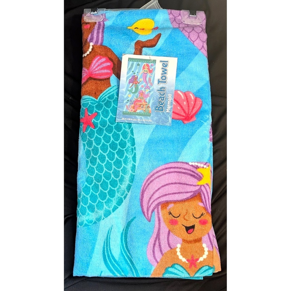 Mermaid‎ Beach Towel Swim Pool  28 x 58 Inches New w Tags